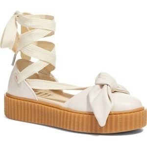 Fenty by Rihanna Pink Tint Bow Creeper Sandal